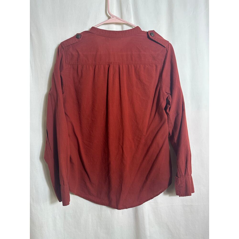 Rust Button Front Blouse – Size Small - Picture 3 of 5